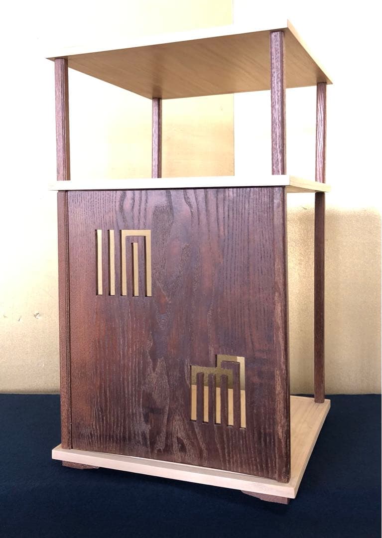 《R》茶道具 源氏棚 組立式 塗師 表完作 共箱付　250909H4