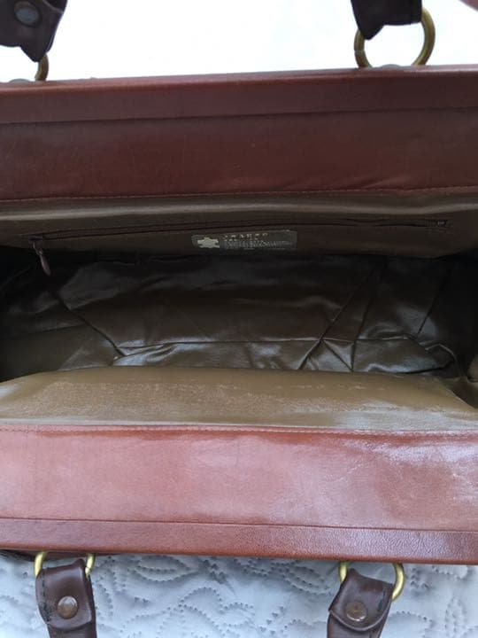 昭和レトロな本革バッグ 昭和レトロ レザー 鍵付 ボストンバッグ