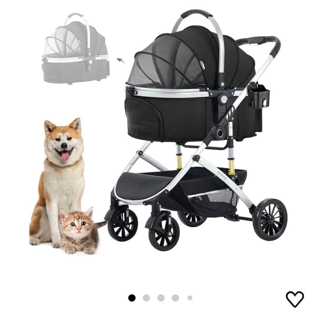 HRKING 3WAYペットカート ブラック Amazon.co.jp: HRking.HANRAY 分離型 折りたたみ ペットカート 3way