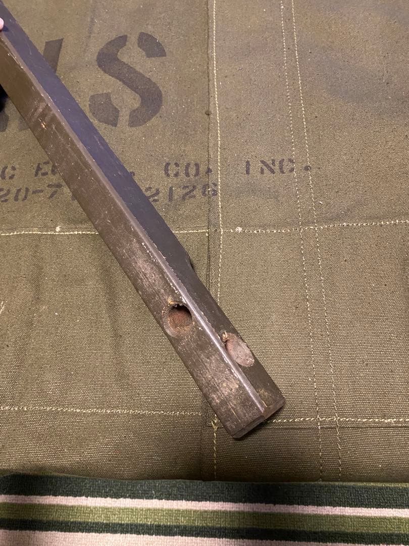 米軍　木製　GIコット　部品1本　溝ありタイプ　希少