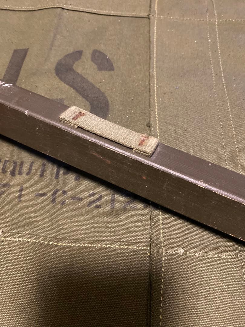 米軍　木製　GIコット　部品1本　溝ありタイプ　希少