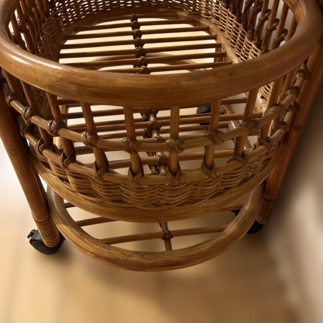 ナチュラル天然素材◾️籐ラタン製 脱衣籠 脱衣かご ランドリーバスケット