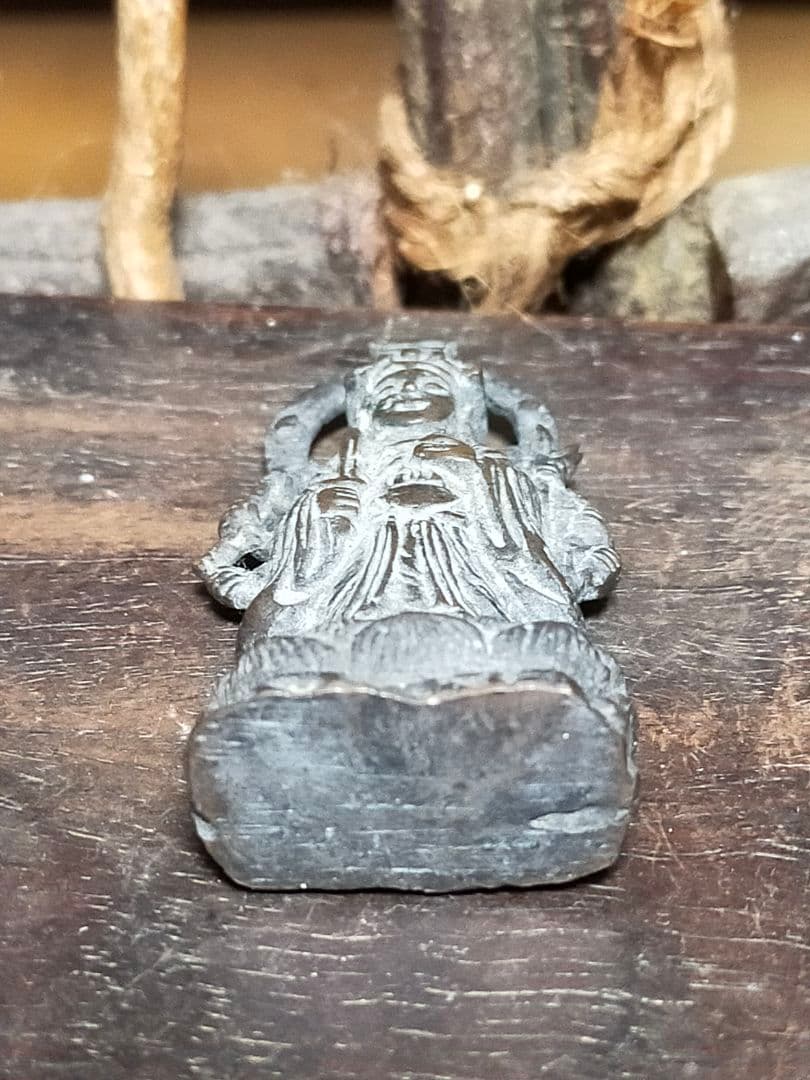 ♥とても古い 銅製 仏像 虚空蔵菩薩 十体 木箱付き 観音像 観音様 骨董