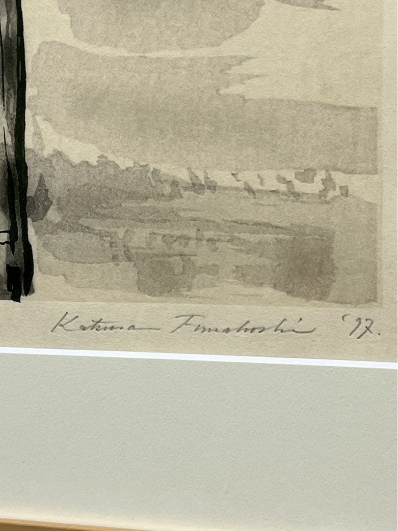 舟越桂《水のソナタ・アレグロ》1997年 木版画 AP10/10