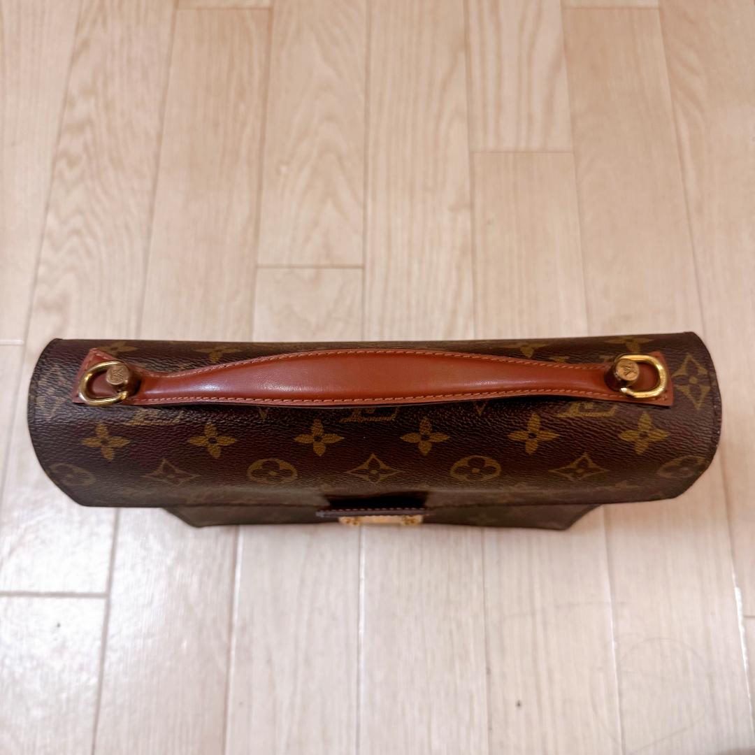 LOUIS VUITTON モンソー モノグラム ハンドバッグ 内ポケット劣化