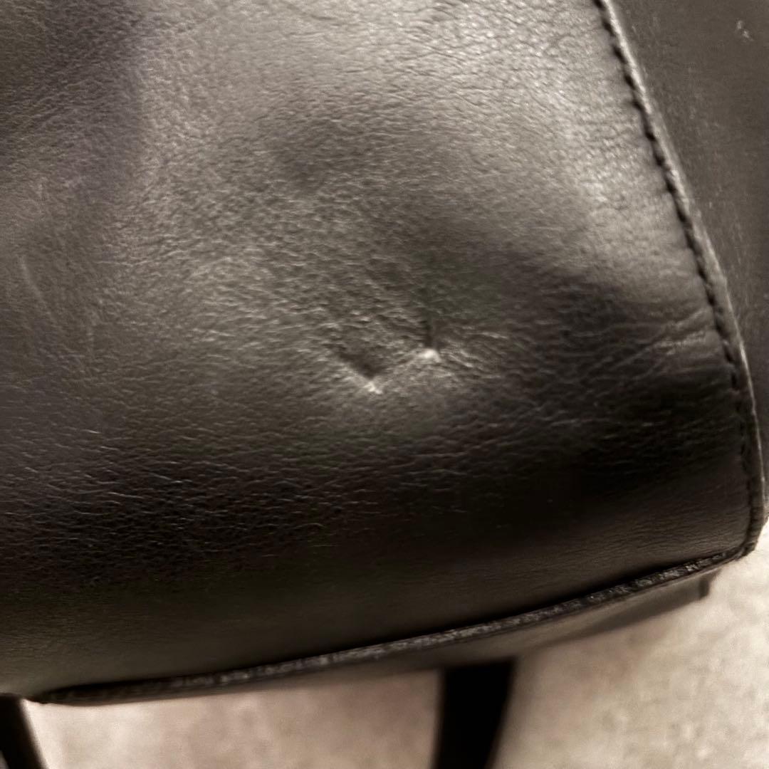 レア　FURLA レザー　ショルダーバッグ　牛革　 黒　ブラック　シルバー金具