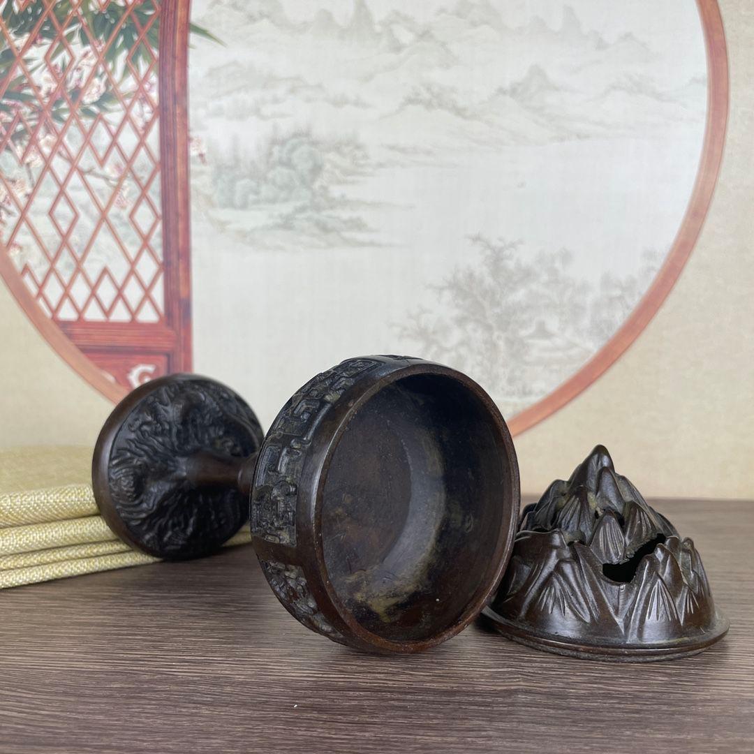 銅細工 盤竜香炉 博山炉 香道具 装飾品 工芸品 美術品