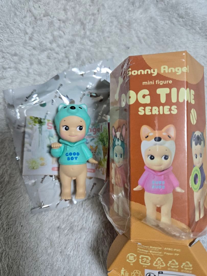 ソニーエンジェル　ドッグタイムシリーズ　ラッキー　ポメラニアン　水色