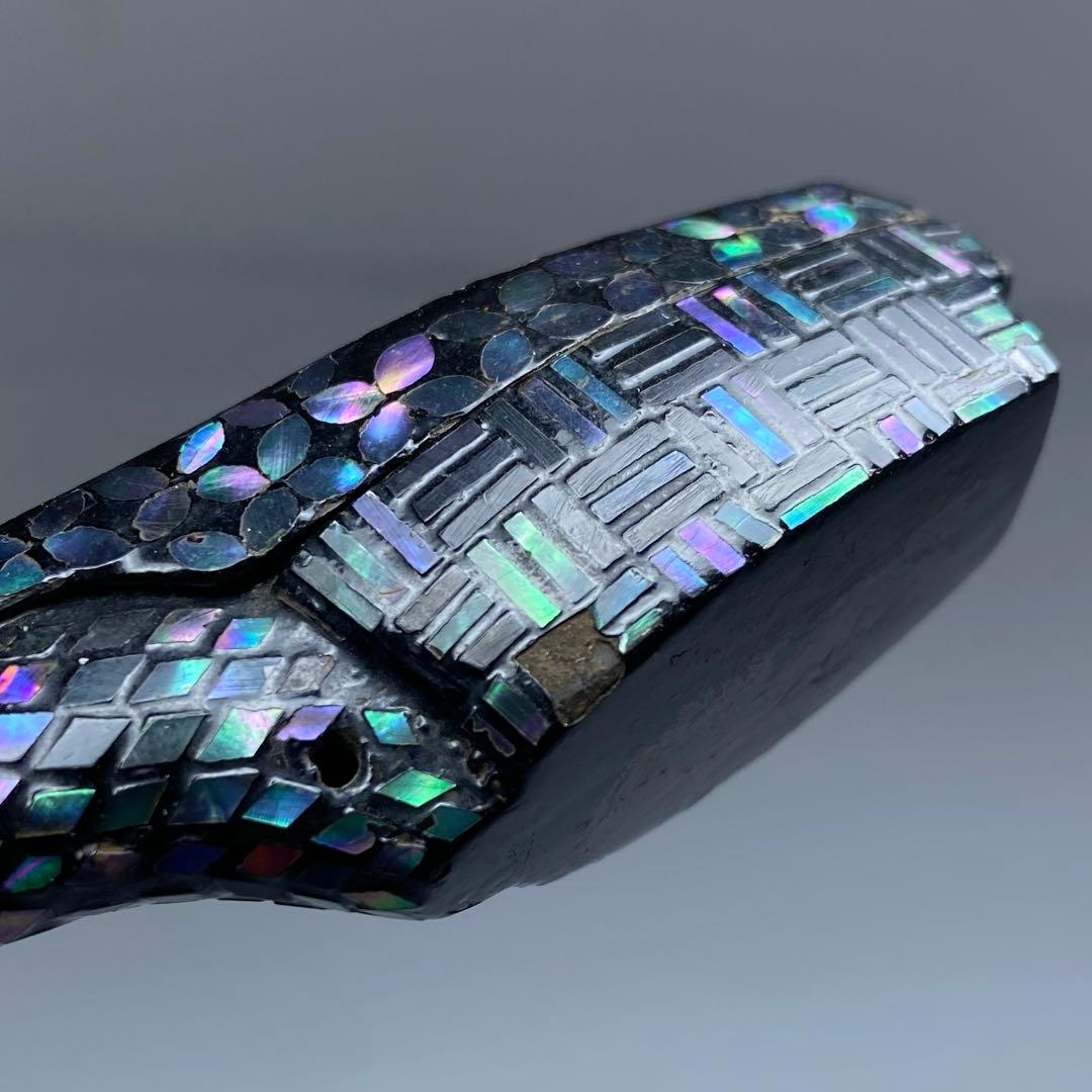 古銅 極上螺鈿 矢立 トコオ 105g 東里7-0402☆2F