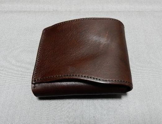 ま*ー様 展示美品　池之端銀革店Crampシュリンクレザーコンパクトウォレット