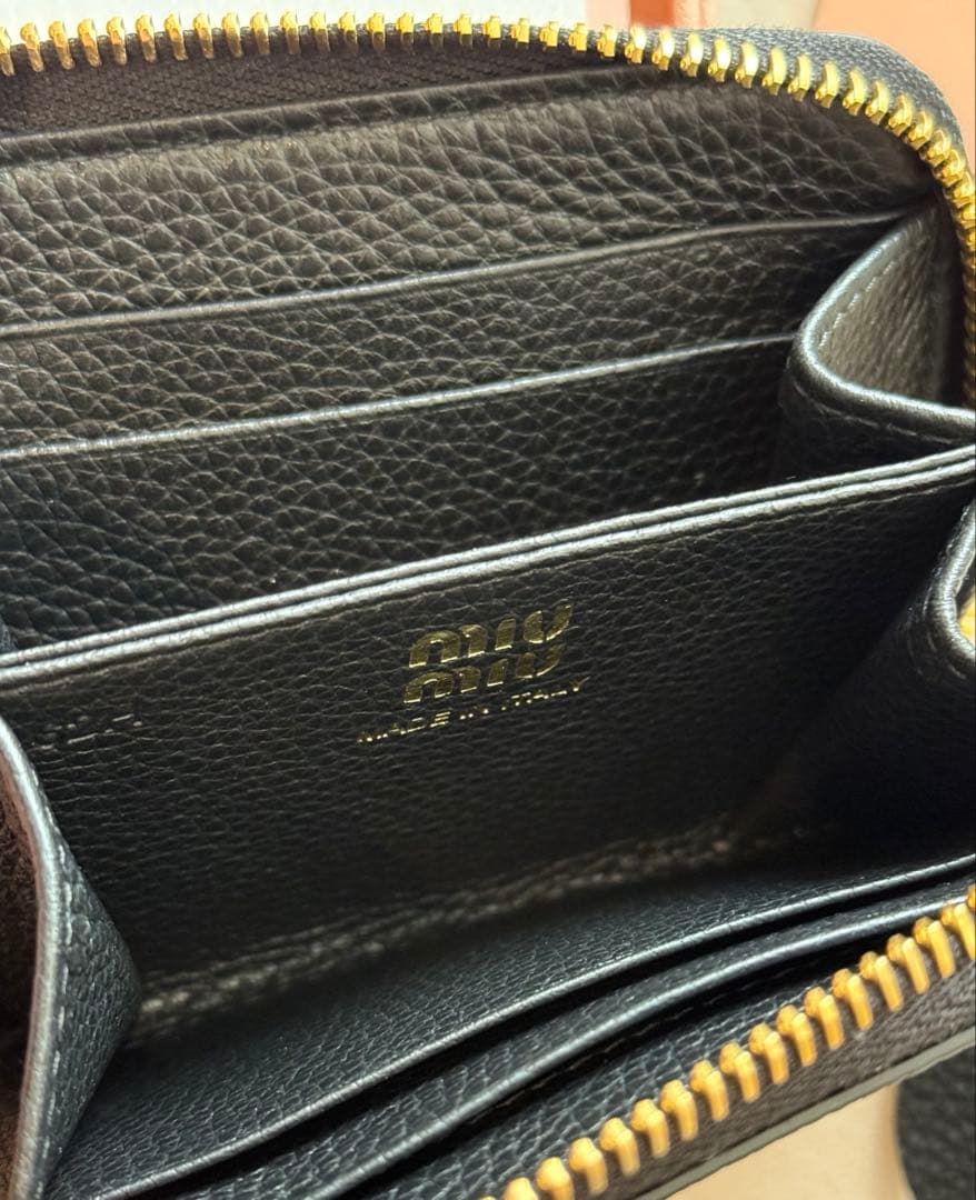 【美品】miu miu 黒 レザー ケース