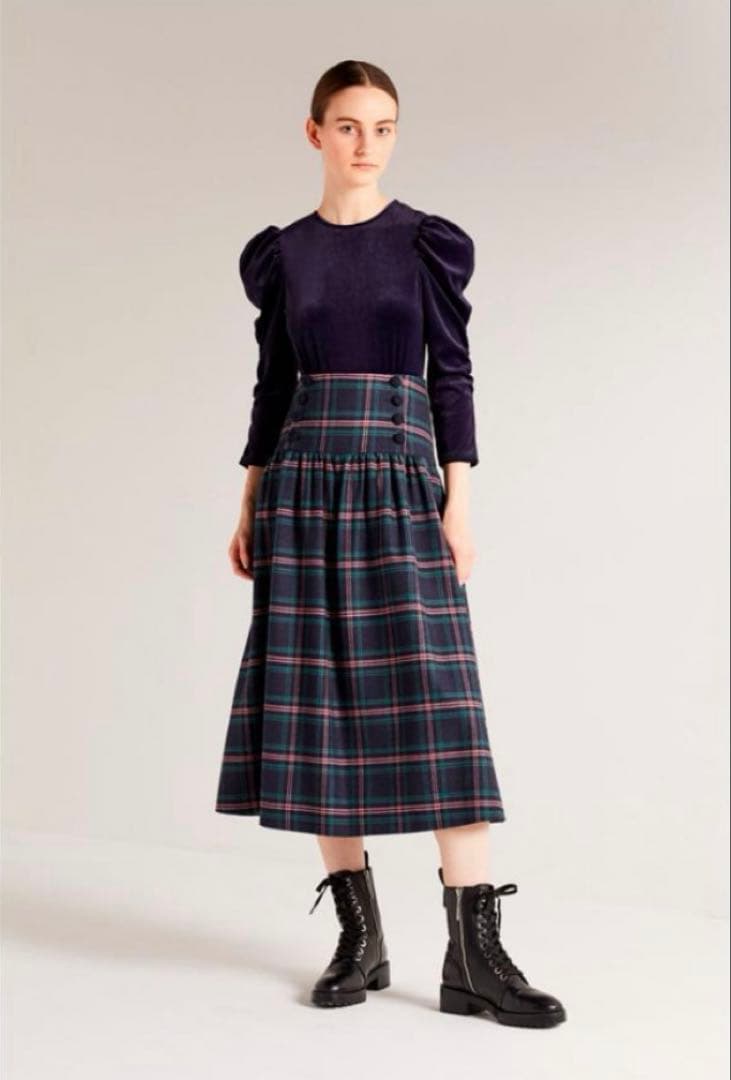 BORDERS at BALCONY プレイド チェック スカート 美品