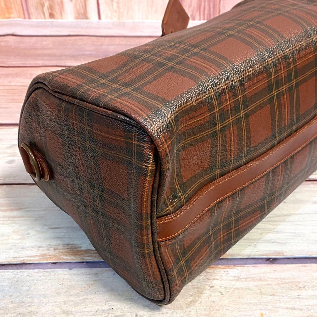 ポロラルフローレン　ミニボストンバッグ　ハンドバッグ　手提げ　レッド　チェック柄