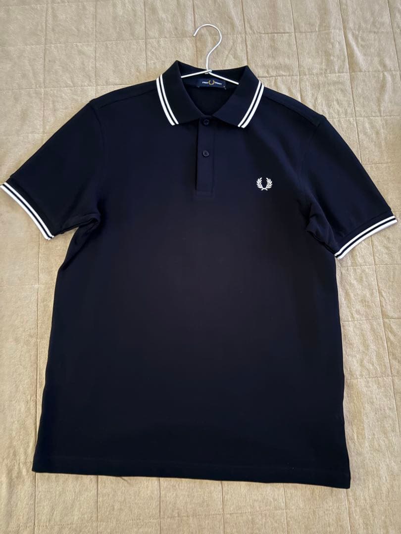 「FRED PERRYフレッドペリー」 ロゴ刺繍ポロシャツ M 試着のみ