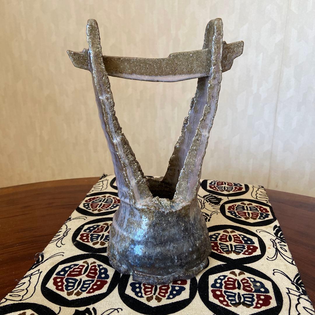 陶芸　作家者　萩焼　花器　箱付き　登窯　生花　華道　茶道