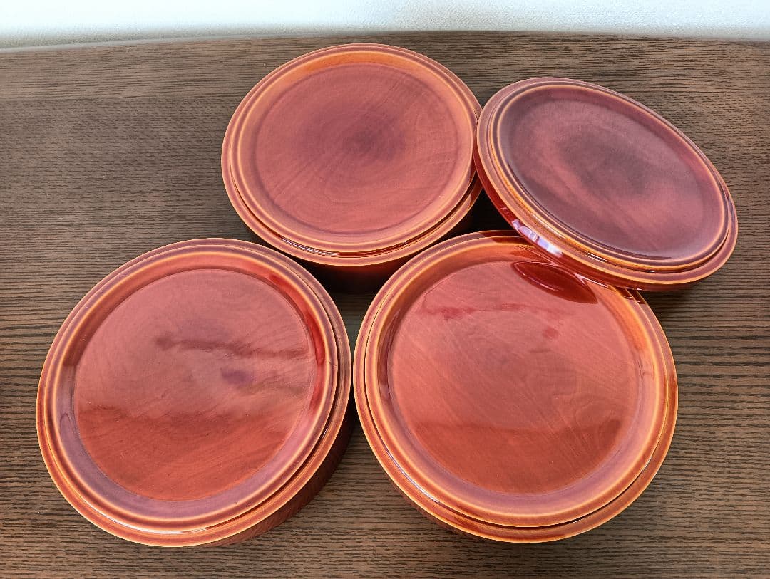 【未使用】飛騨春慶塗 漆塗り 丸型三段重箱 伝統工芸品 天然木 お正月 おせち