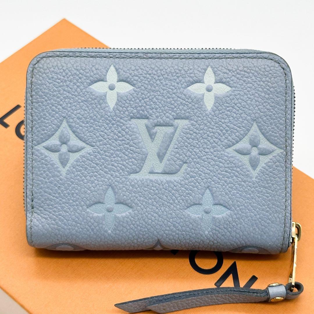 【限定品】ルイヴィトン ジッピーパース モノグラム アンプラント ブルー