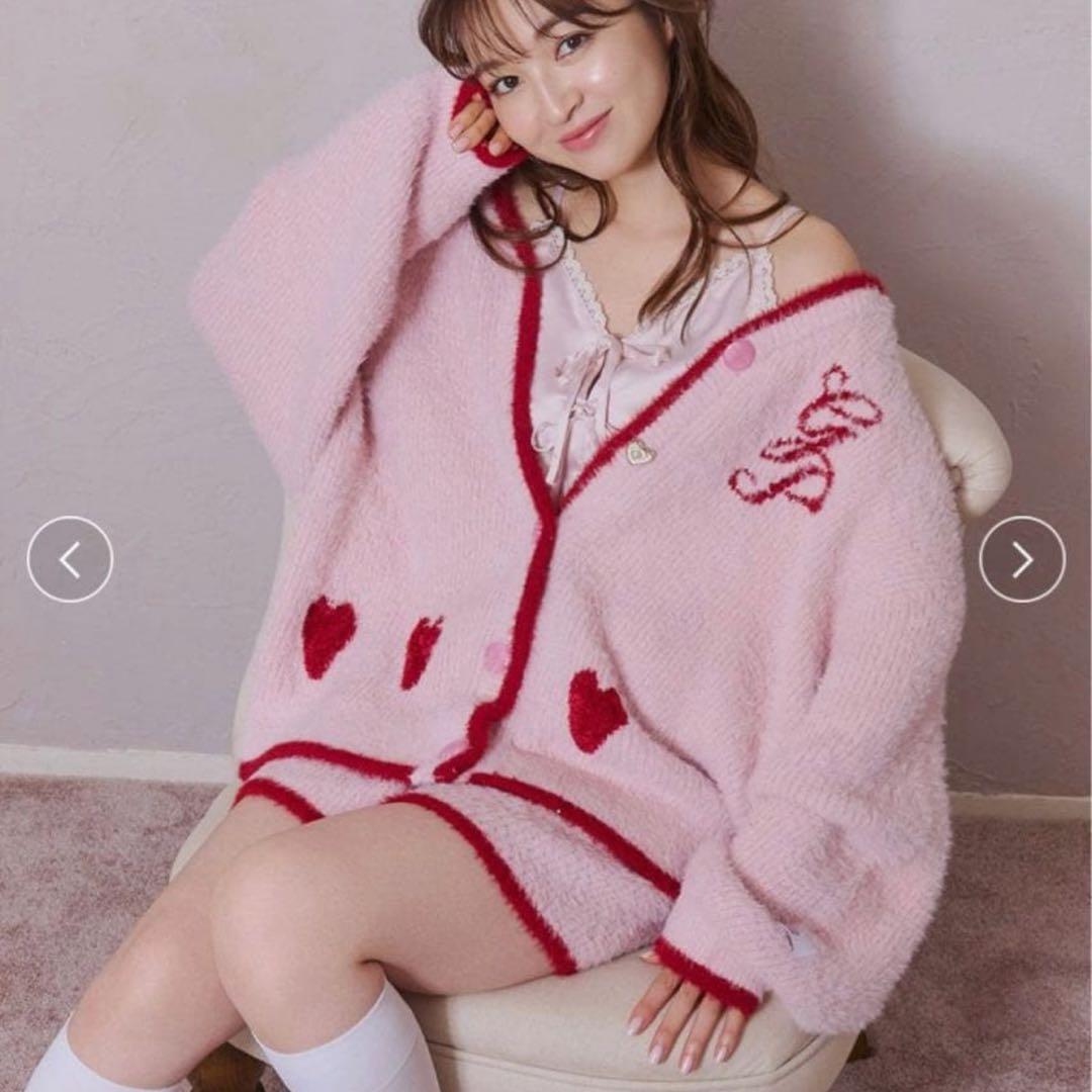 新品 gelato pique ジェラートピケ ラメフェザー カーディガン