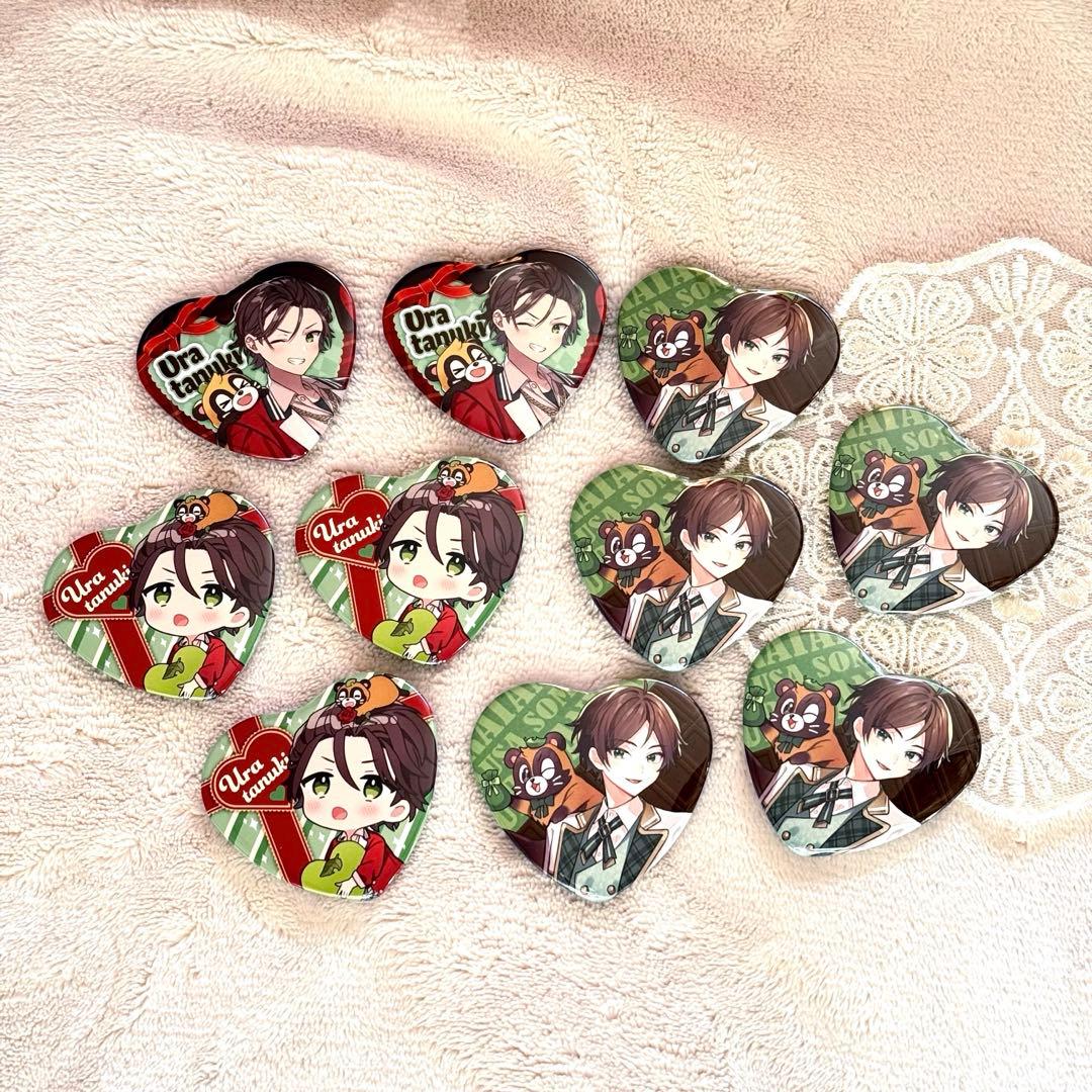 そまうさ smus うらたぬき ハート型缶バッジ 10個セット - メルカリ