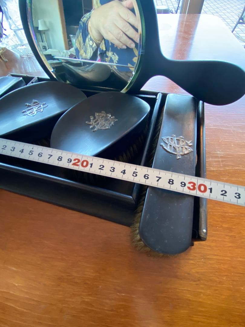 木製ミラーとブラシセット