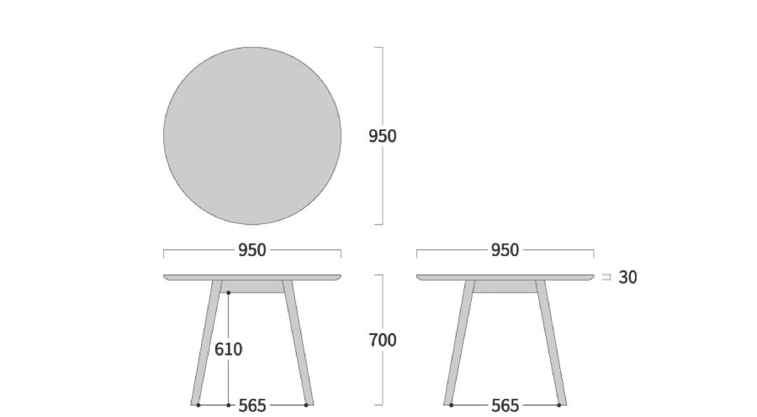 匠工芸 yamanami YT2 オーク材 円形 丸ダイニングテーブル