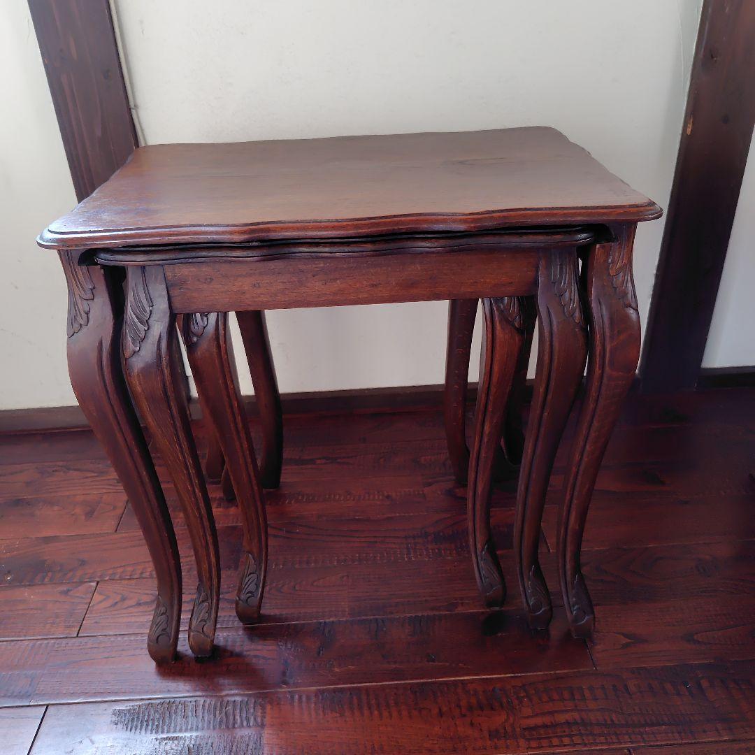 アンティーク　イギリス　猫足ネストテーブル　サイドテーブル アンティーク イギリス 猫足ネストテーブル サイドテーブル