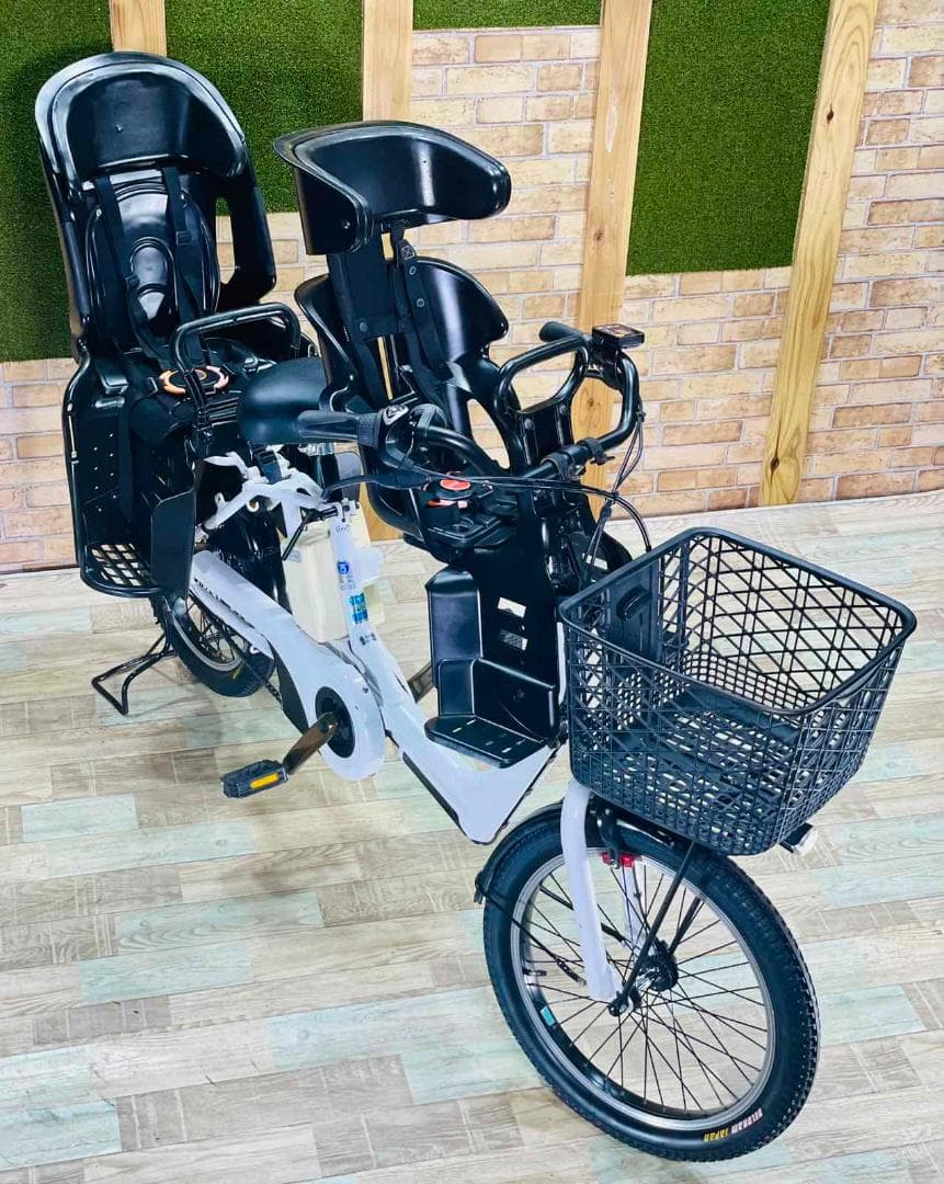 破格 ホワイト系 王様 ギュットアニーズ子供乗せ電動アシスト H2972