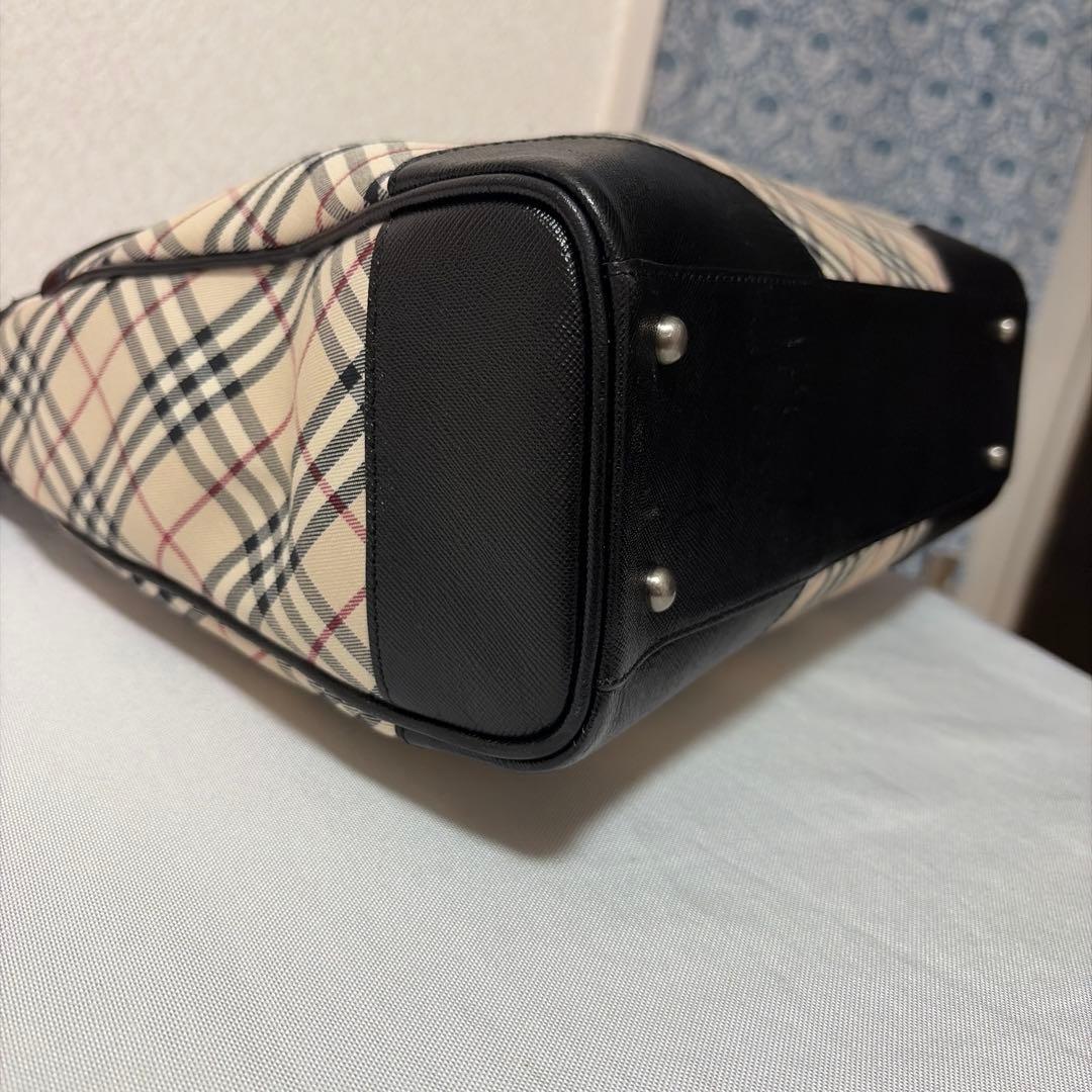 美品♡ BURBERRY バーバリー ノバチェック×レザー ハンドバッグ