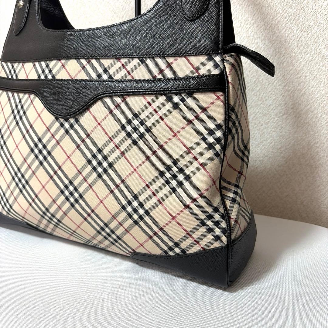 美品♡ BURBERRY バーバリー ノバチェック×レザー ハンドバッグ