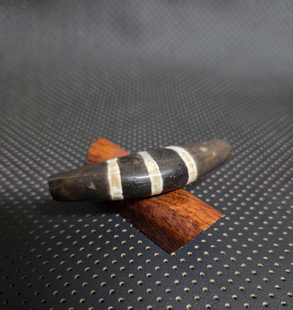 831　天珠　湾月　三線天珠　Chung　dzibeads！