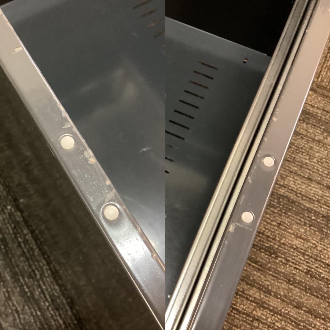 鍵付き USMハラー ロールボーイ 2段 デスクワゴン アントラサイト A