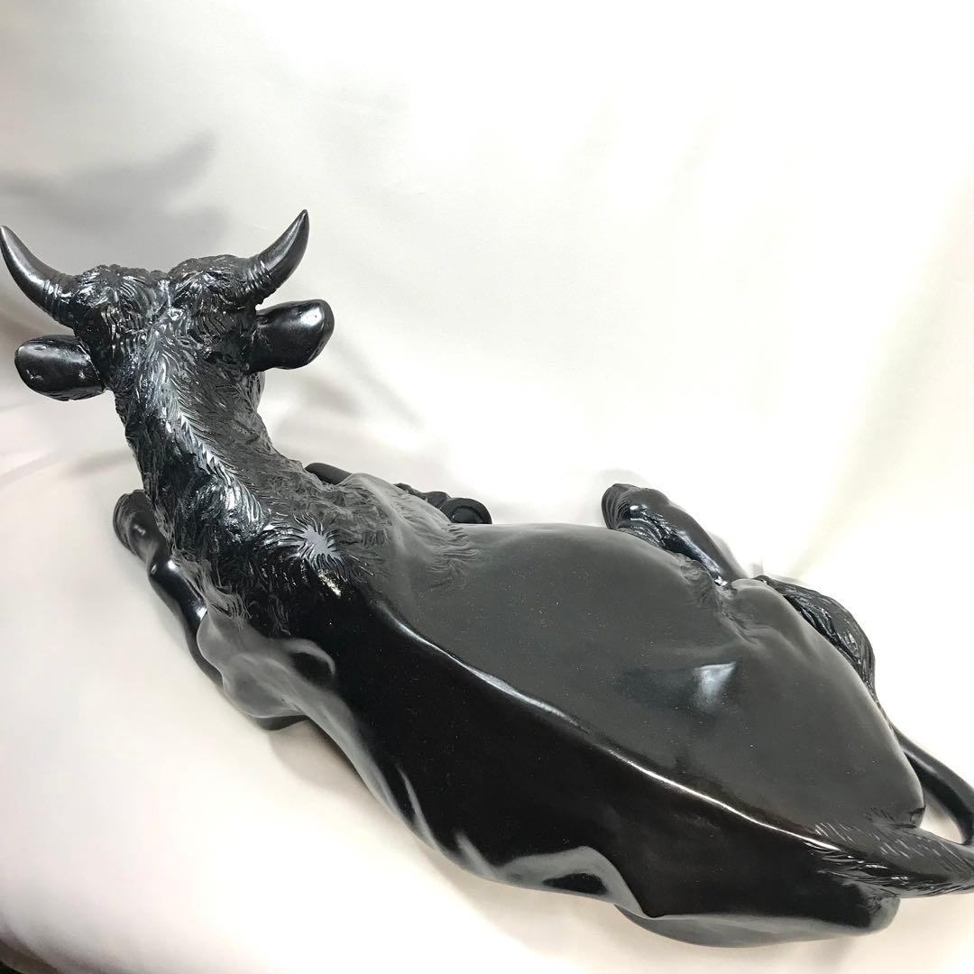 高岡銅器牛職人般若純一郎作座牛銅製牛の置物縁起物インテリア