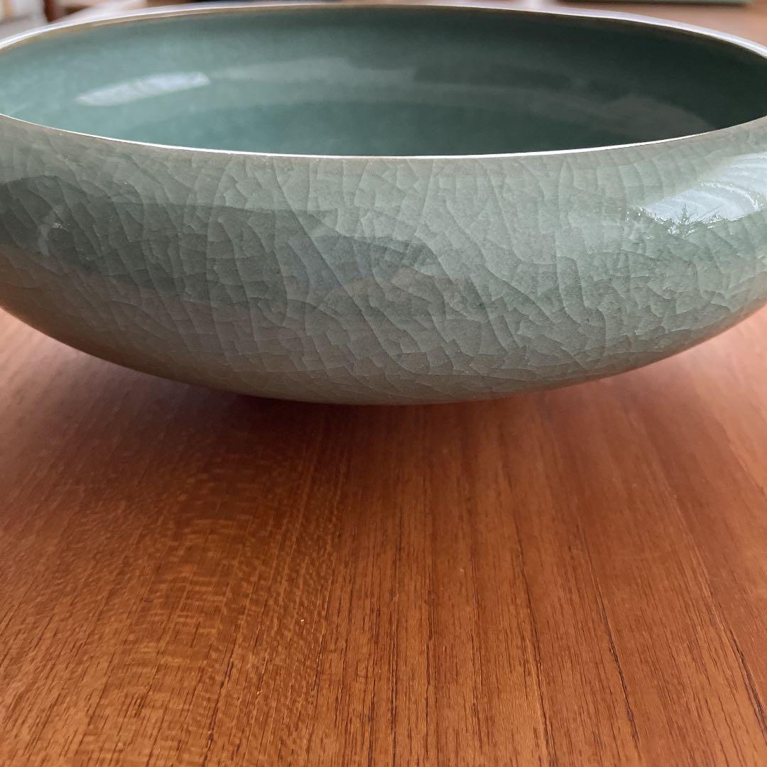 鍋島焼 小笠原長春(7代) 人気 青磁 鉢