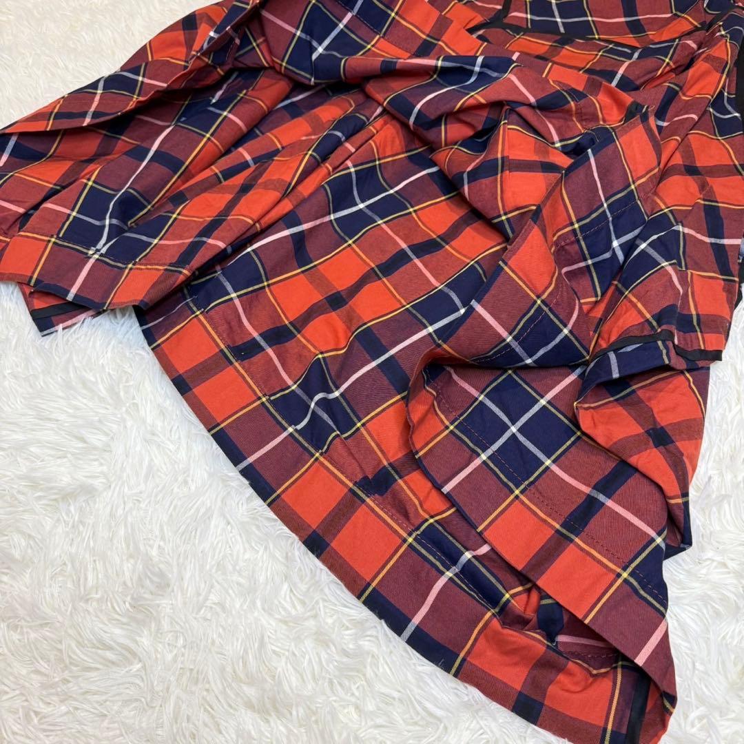 ヴィヴィアンウエストウッド 変形　ドレープ　チェックスカート オーブ　3サイズ