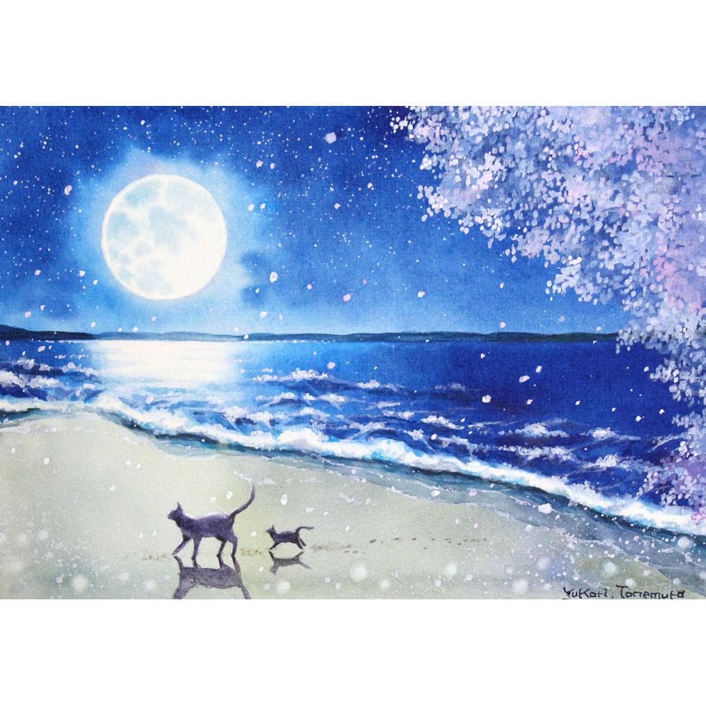 ぷうあさま専用（原画）桜舞う海の色 ほか　8点おまとめ