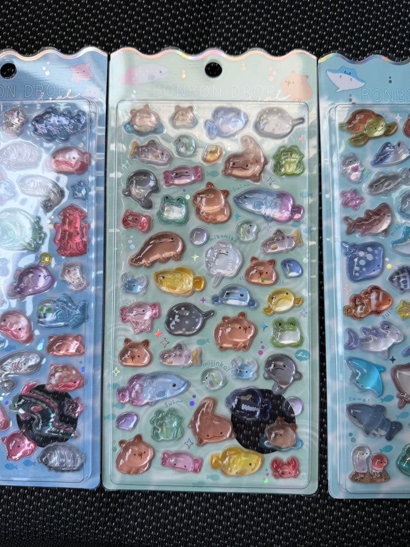 ボンボンドロップシール　4シートセット　水族館限定