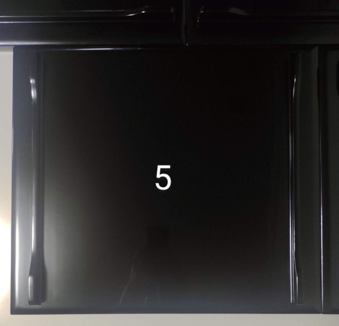 輪島塗　真塗　脚付き会席膳5客セット　　　　塗師 若島量平