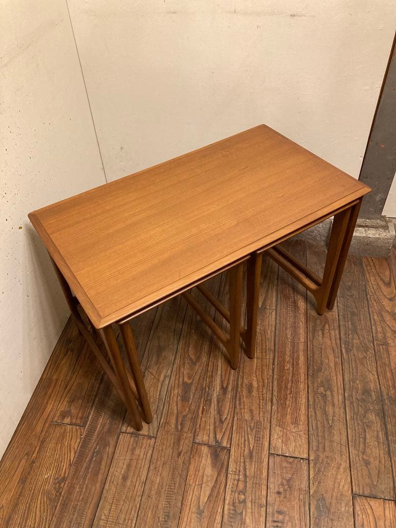 ヴィンテージ オールドマルニ チーク ネストテーブル 入れ子 北欧モダン