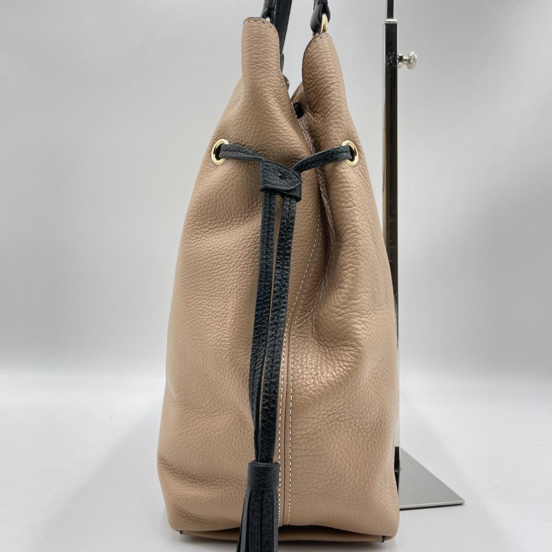 美品 COACH ショルダーバッグ レザー ベージュ 馬車柄 肩掛け CA165