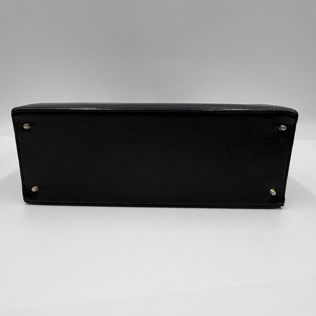 極美品✨モラビト ハンドバッグ スカラ 本革 黒 ターンロック ゴールド 896