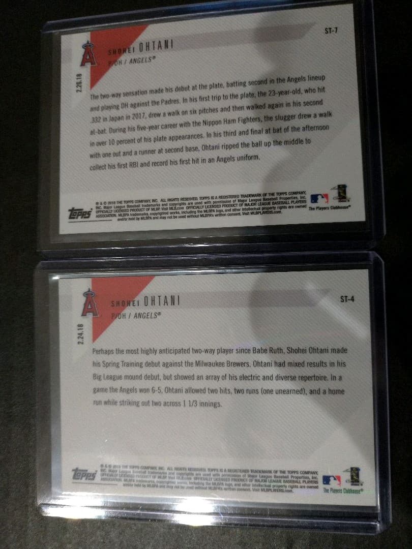 大谷翔平 TOPS NOW スプリングトレーニング 2枚セット