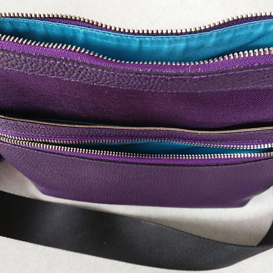 美品 A.D.M.J. パープル ショルダーバッグ ADMJ