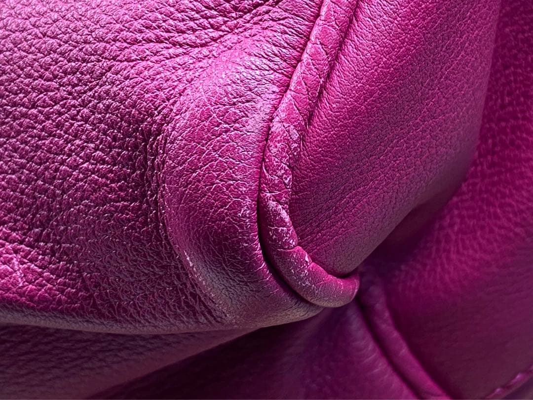 LOEWE ロエベ ハンドバッグ アメ レザー ピンクパープル