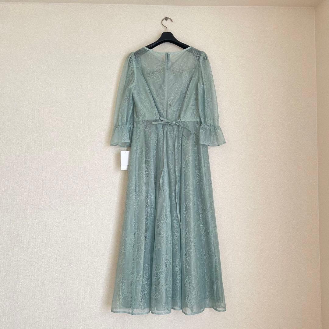 【新品未使用】AIMER グリッターレースフィットフレアドレス