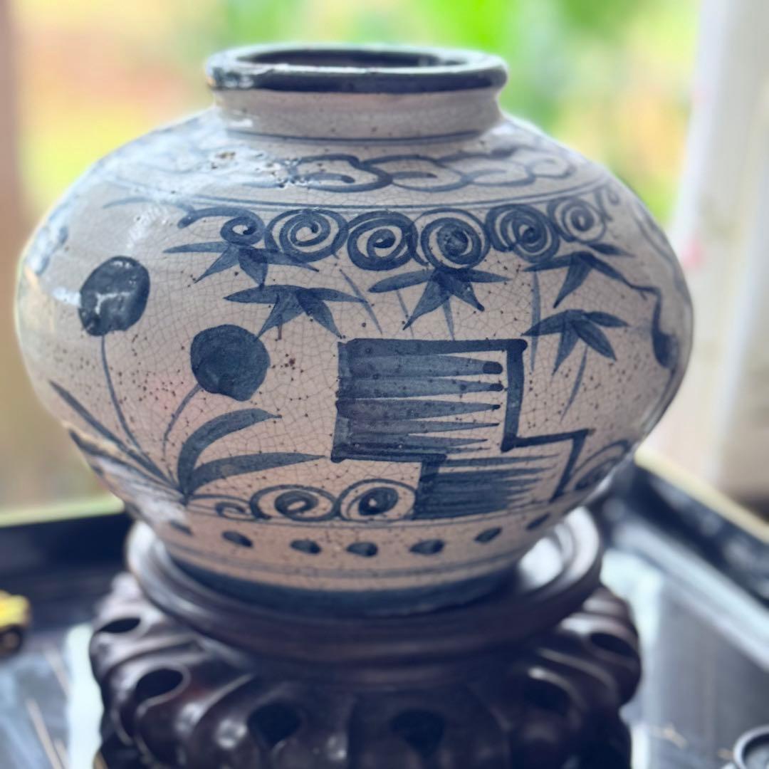 2332様感謝‼️新春の渾身リリース‼️大陸の息吹‼️門外不出愛蔵品李朝　染付壺1客