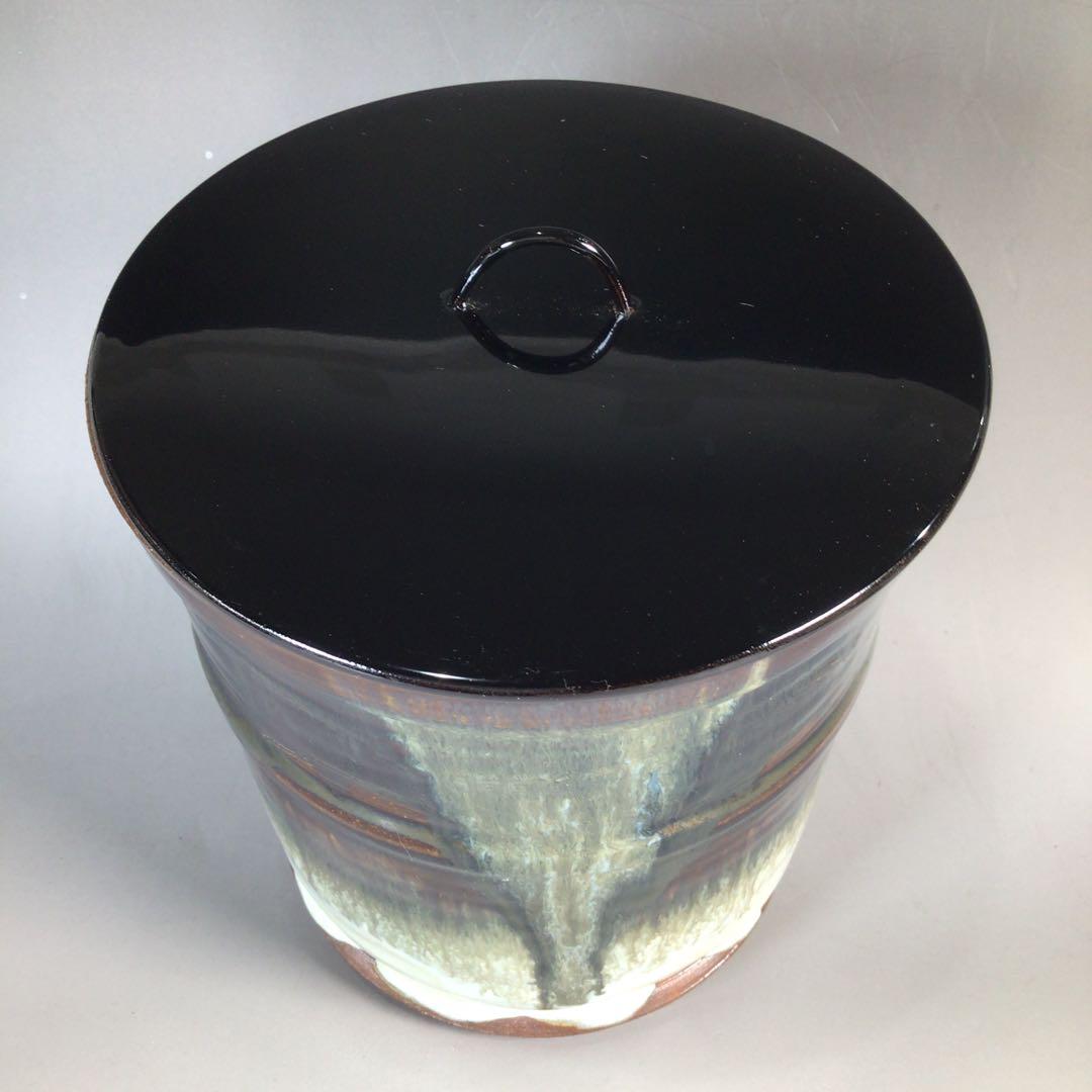 Ｎ５７２　水指　『加藤春永造』『朝鮮唐津』『一重口水指』　共箱　茶道具