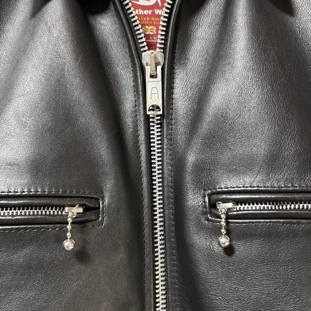 とし様専用 666 シングルライダース ベジタブルタンニン鞣し茶芯