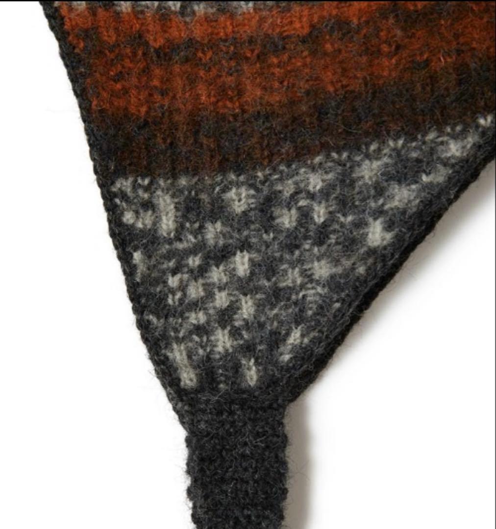 PERVERZEウールニット帽 黒・オレンジ