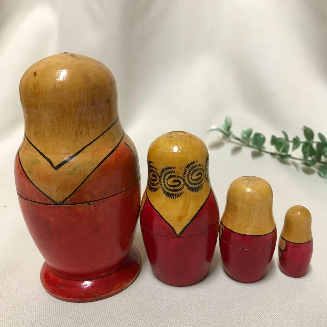 旧ソビエト連邦 USSR マトリョーシカ 4体 ロシア - メルカリ