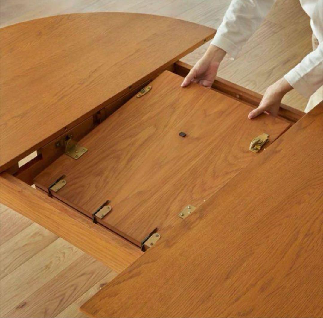 【美品】ウニコ ブレナ エクステンションテーブル Φ1100 伸縮式 24年製